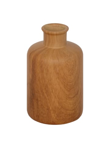 Atmosphera Créateur d'intérieur Keramikvase SAO, Holzoptik in Braun, 17,5 cm