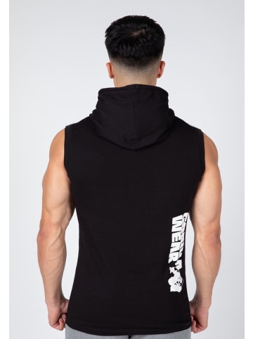 Gorilla Wear ärmelloses T-Shirt mit Kapuze - Oswego - Schwarz