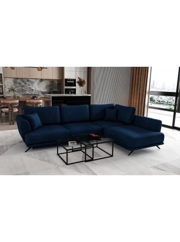 MF Design Lardo Recamiere Rechts in Dunkelblau -  (L) 191 x (B) 276 x (H) 90 cm