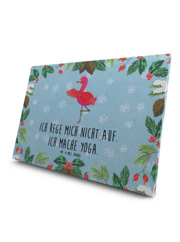 Mr. & Mrs. Panda Advents-Teekalender Flamingo Yoga mit Spruch in Eisblau