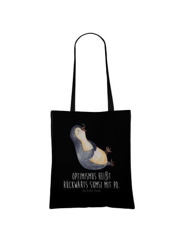 Mr. & Mrs. Panda Stoffbeutel Pinguin Lachen mit Spruch in Schwarz