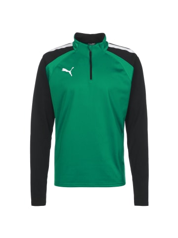 Puma Sweatshirt TeamLIGA 1/4 Zip in grün / schwarz