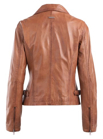 CBL Damen Lederjacke in cognac braun