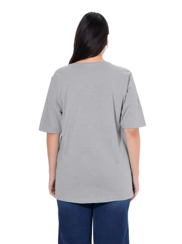 Ulla Popken Shirt in hellgrau mélange