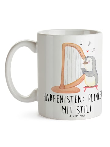 Mr. & Mrs. Panda Tasse Harfe mit Stil mit Spruch in Weiß