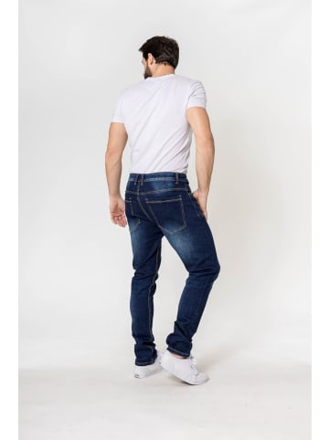 Nina Carter Jeans Regular Fit Stone-Washed Five-Pocket Hose Denim in Dunkelblau