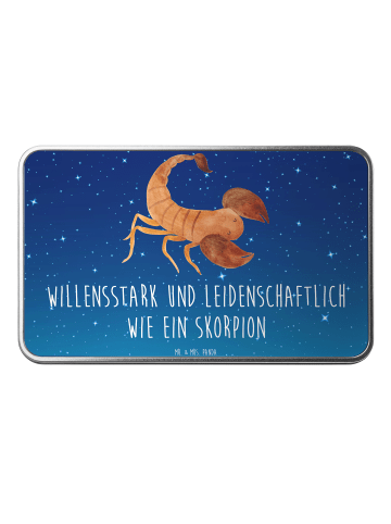 Mr. & Mrs. Panda Aufbewahrungsbox Sternzeichen Skorpion mit Spruch in Sternenhimmel Blau