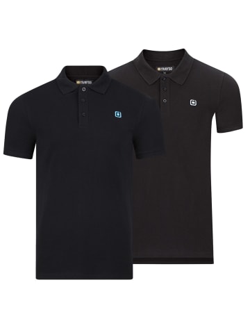 riverso  Poloshirt RIVJohn 2er Pack in Schwarz