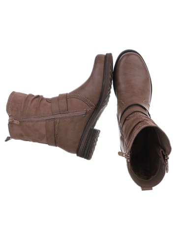 Ital-Design Stiefelette in Hellbraun