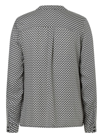 More & More Viskosebluse in circle twotone print black offwhite