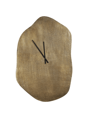 Beliani Wanduhr GANGES in Messing/Schwarz - (W) 50 x (H) 78 x (L) 5 cm