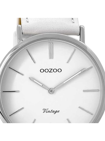 Oozoo Armbanduhr Oozoo Vintage Series weiß groß (ca. 40mm)