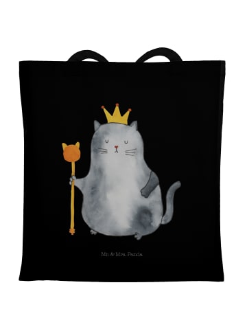 Mr. & Mrs. Panda Stoffbeutel Katze König ohne Spruch in Schwarz