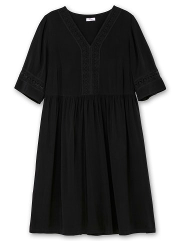 sheego A-Linien-Kleid in schwarz