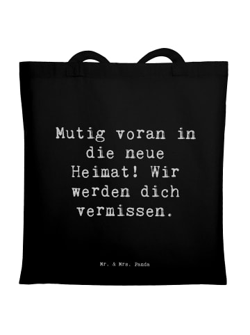 Mr. & Mrs. Panda Shopper Spruch Umzug in eine neue Stadt mit Spruch in Schwarz