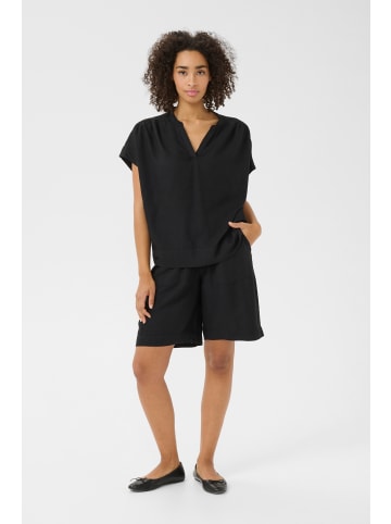 Kaffe Kurzarm-Bluse KAmilia Loose fit in Black Deep