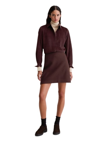 Marc O'Polo Samtbluse fitted in Black Cherry