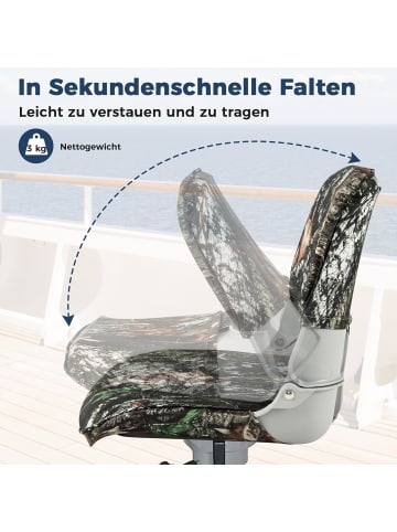 COSTWAY Bootssitz klappbar 50x50x47cm in Braun