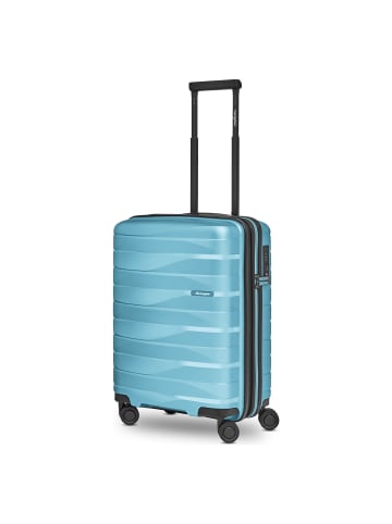 Bergpfeil Travel 4 Rollen Kabinentrolley S 55 cm mit Dehnfalte glacier blue metallic