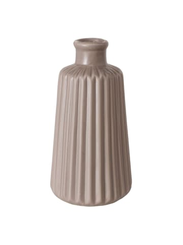 Boltze Keramikvase mit Prägung, ESKO in Beige, Ø 9 x (H) 17 cm