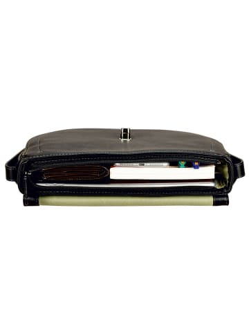 Leonhard Heyden Nizza Umhängetasche Leder 29 cm schwarz1