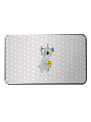 Mr. & Mrs. Panda Metalldose Koala Geschenk ohne Spruch in Grau Pastell