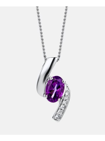 Diamant L'éternel Halskette aus 375 Weißgold mit Diamant mit Amethyst