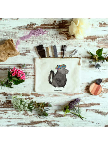 Mr. & Mrs. Panda Federmappe Stinktier ohne Spruch in Weiß