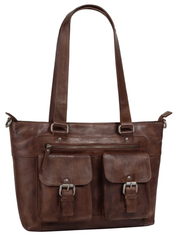 SPIKES & SPARROW Shopper in cognac