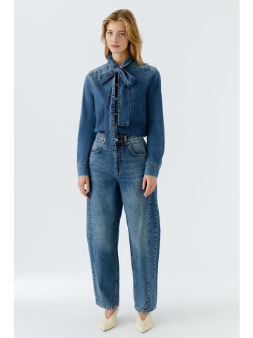 Oui Jeanshemd in darkblue denim