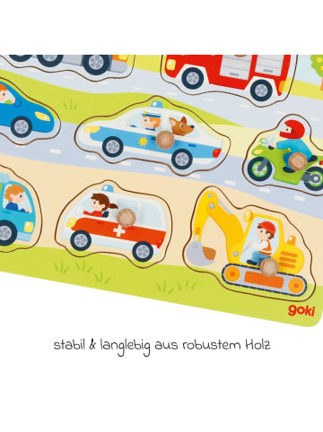 Goki Steckpuzzle 8 Teile - Fahrzeuge