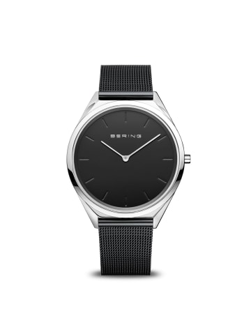 Bering Armbanduhr Classic  Silber in schwarz