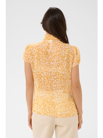 SAINT TROPEZ Langarm - Hemd LiljaSZ Gerade Passform in Golden Apricot Leopard