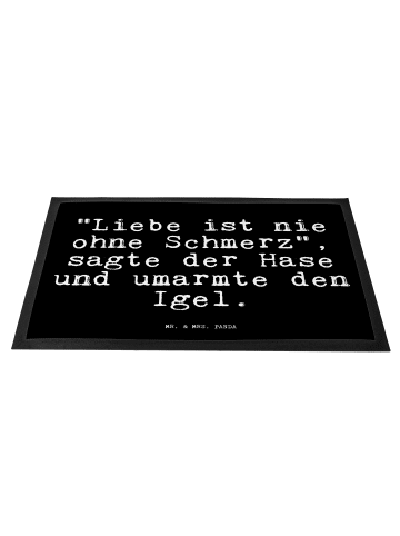 Mr. & Mrs. Panda abstreifer "Liebe ist nie ohne... mit Spruch in Schwarz