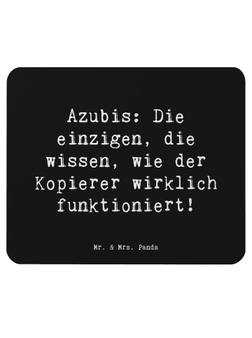 Mr. & Mrs. Panda Mauspad Spruch Auszubildende Kopierer mit Spruch in Schwarz