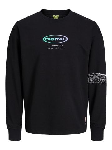 Jack & Jones Sweatershirt 'DIGITAL' in schwarz