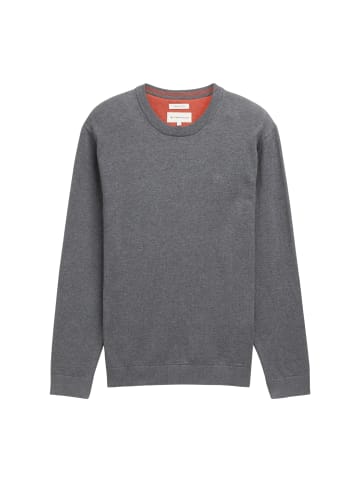 Tom Tailor Pullover 'Basic' in grau-meliert