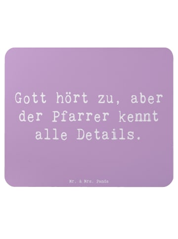 Mr. & Mrs. Panda Mausunterlage Spruch Pfarrer Details mit Spruch in Lavendeltraum