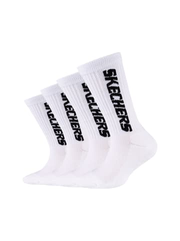 Skechers Tennissocken 4er Pack cushioned in Weiß