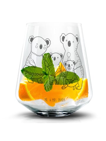 Mr. & Mrs. Panda Cocktail Glas Koala Familie ohne Spruch in Transparent