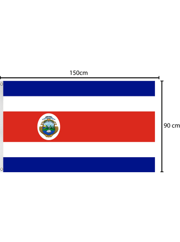 normani Fahne Länderflagge 90 cm x 150 cm in Costa Rica
