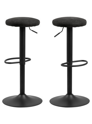 ebuy24 Barhocker Finurly Dunkelgrau 2er Set