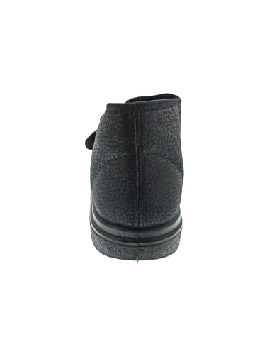 Fischer Markenschuhe Klett-Hausstiefel Hausschuh Schwarz