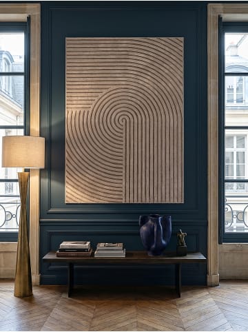 KADIMA DESIGN Kurzflorteppich Geometrisch pflegeleicht Wohnzimmer Schlafzimmer Flur in Taupe