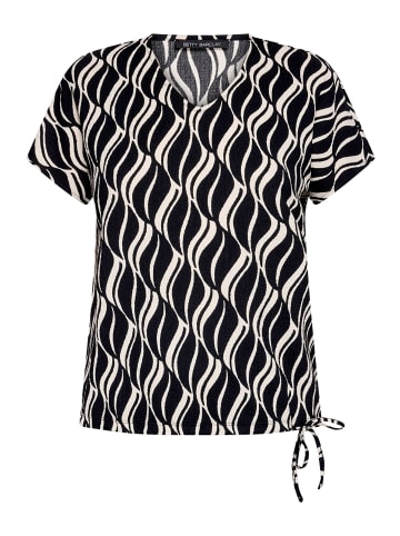 Betty Barclay Printshirt mit Tunnelzug in Schwarz/Beige