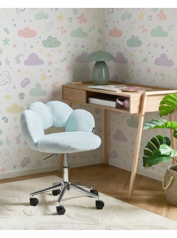 Beliani Bürostuhl WHIZZY in Blau/Silber - (W) 59 x (H) 64 x (L) 50 cm