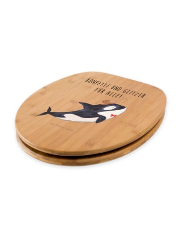 Mr. & Mrs. Panda Toilettendeckel Orca Zylinder mit Spruch in Braun