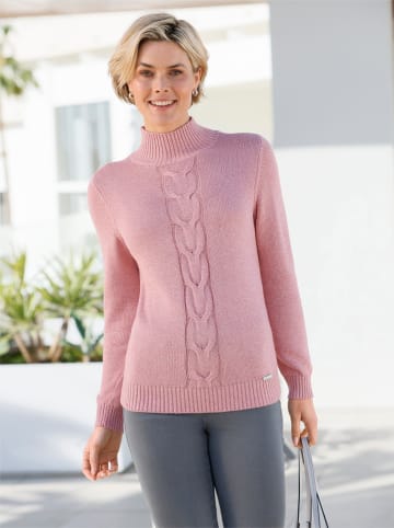 WITT WEIDEN Stehkragen-Pullover in rosenholz-ecru-meliert