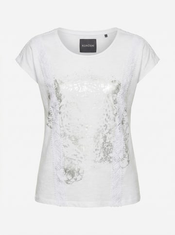 KOROSHI Damen-T-Shirt mit Tiermuster in weiß