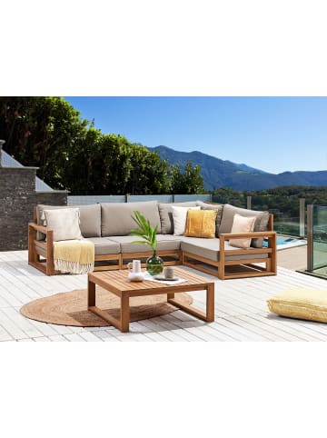 Beliani 2-tlg Lounge Set TIMOR in Braun/Grau/Beige